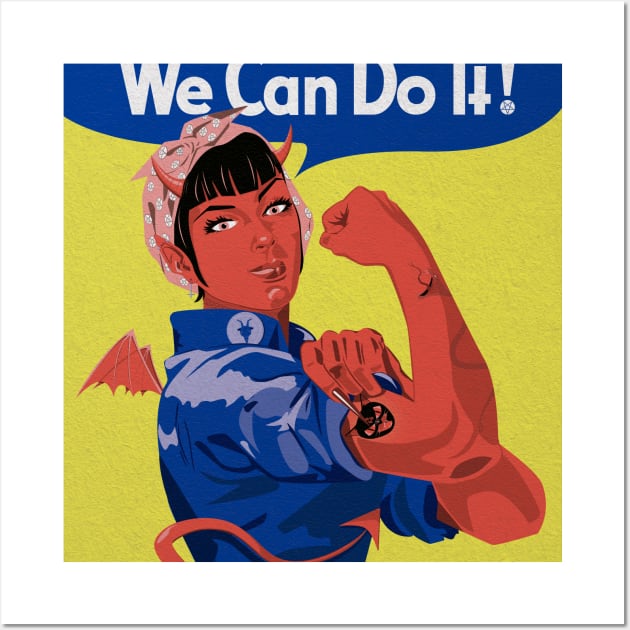 Satanic Rosie the Riveter Wall Art by SequinFreud